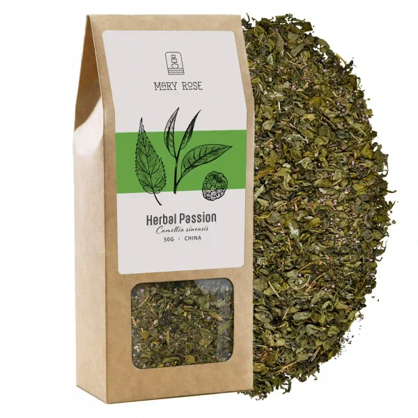 Thé vert aux herbes « Passion » de Mary Rose