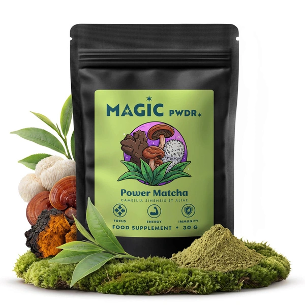 Magic Pwdr Power Matcha mélange de champignons