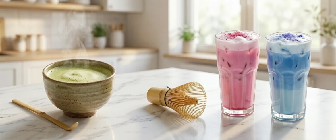 Thé vert traditionnel vs matcha coloré : le matcha contient-il de la caféine ? Comparaison des propriétés