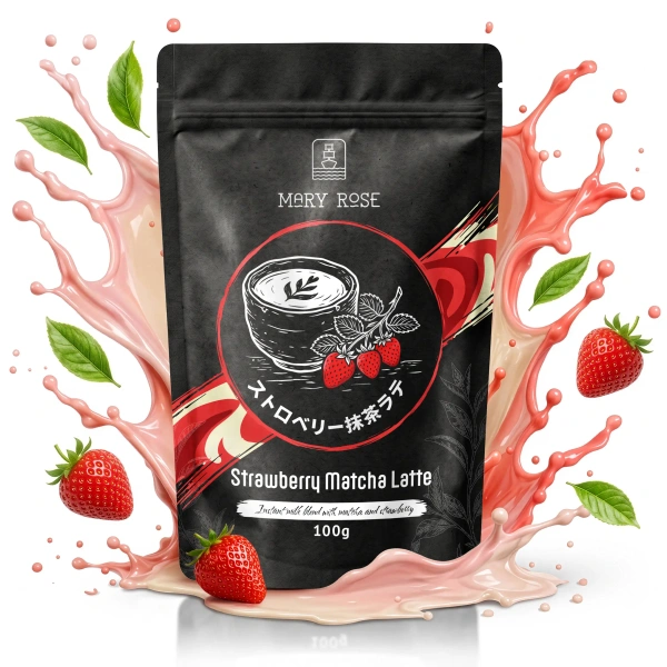 Mary Rose Strawberry Matcha Latte – matcha latte à la fraise.