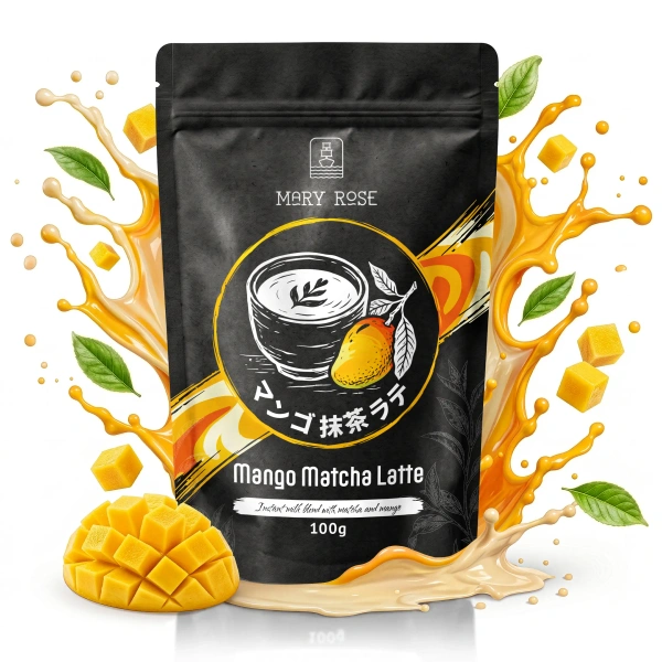 Mary Rose Mango Matcha Latte – matcha latte à la mangue.
