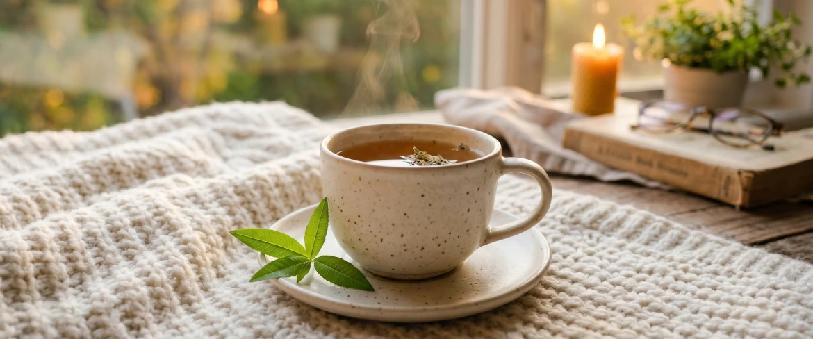 Une tisane apaisante à la verveine citronnée.