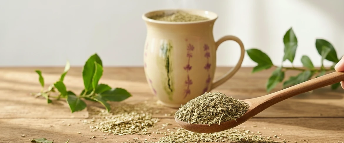 Feuilles de yerba mate et mug – comment préparer le yerba mate dans un mug, étape par étape