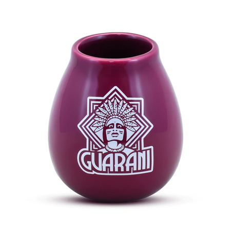 Calebasse en céramique violette avec logo Guarani - 350 ml
