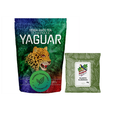 Yaguar Hierbas Pampeanas 0,5 kg + Pajarito Elaborada 50 g