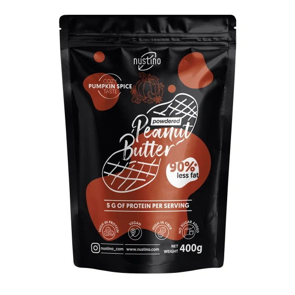 Nustino – Beurre de cacahuète en poudre – Pumpkin Spice (sans sucre ajouté) 400 g
