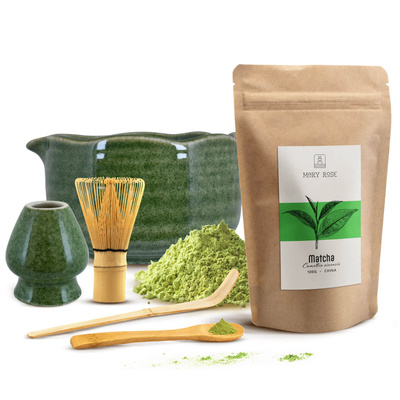 Set d'infusion de thé Matcha: matcha 100g + accessoires