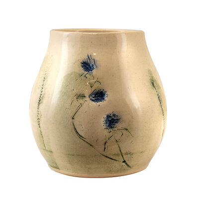 Calebasse en céramique Flora Blue 300 ml – Série Crater