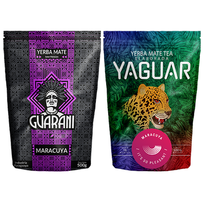Yerba Maté Guarani Maracuya 500g + Yaguar Maracuya 500g (1kg)