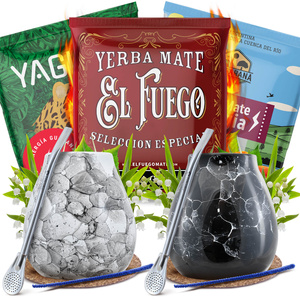 Yerba Maté Energia Set POUR DEUX Calebasse Bombilla