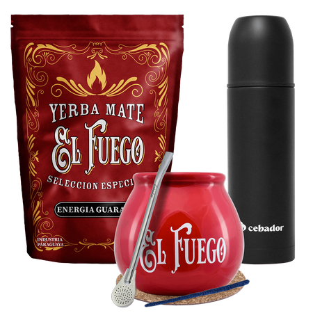Yerba Mate El Fuego 500g starter kit Yerbomos