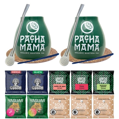 Set pour Deux Yerba Mate une calebasse Bombilla 10x50