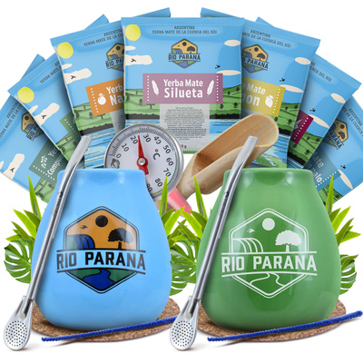 Yerba Maté Rio Parana set de démarrage pour couple accessoires