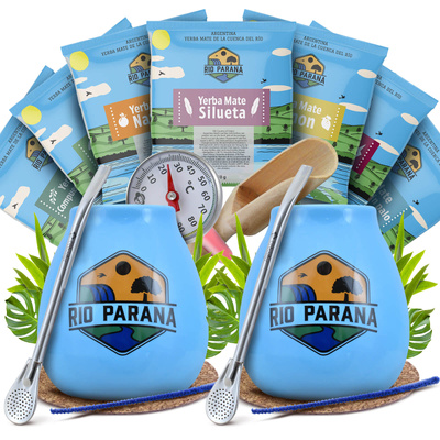 Yerba Maté Rio Parana set de démarrage pour couple accessoires