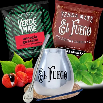 Yerba Mate set Calebasse + Bombilla