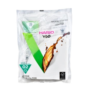 Filtres en papier pour bouilloire goutte à goutte Hario v60 Hario V60-02 (100 pièces)