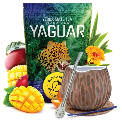 Set de Maté Yaguar 500g 0,5kg Calebasse + Bombilla