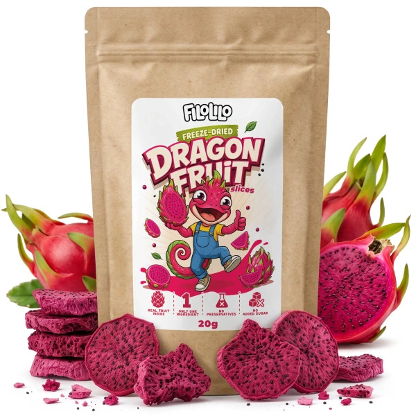 FiloLilo – Fruit du dragon lyophilisé en tranches 20 g