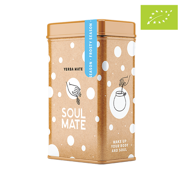 Yerbera – Boîte en métal + Soul Mate Orgánica Frosty Season 0,5 kg