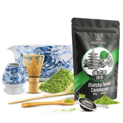 Coffret cérémonial pour préparer le thé matcha : matcha BIO japonais 30g + accessoires