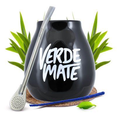 Verde Mate ensemble calebasse noire + bombilla