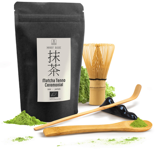 Coffret cérémonial pour préparer le thé matcha : matcha BIO japonais 30g + accessoires