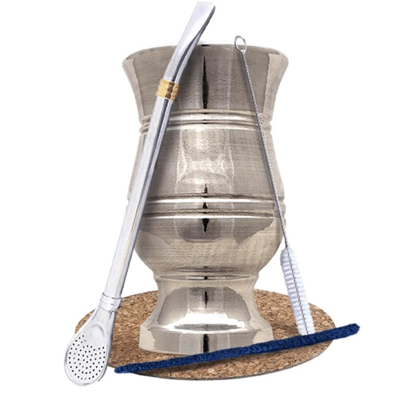 LARGE Palo Santo rasé ~250 ml Yerba Maté bombilla