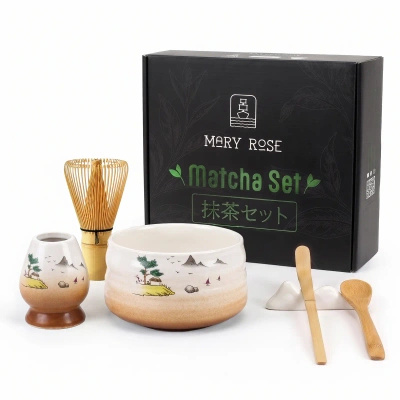 Coffret cadeau : accessoires pour préparer le thé matcha
