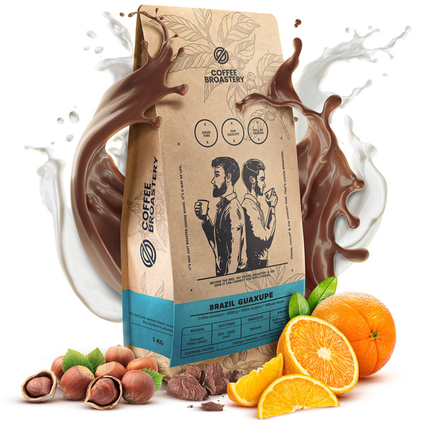 Coffret cadeau Bro Coffee Roastery : café Brazil Guaxupe + caramels au lait aromatisés au café + mug