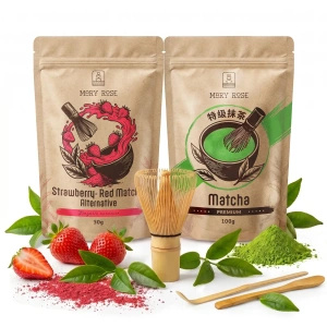 Kit pour Matcha Latte coloré : Matcha + Red Matcha + accessoires