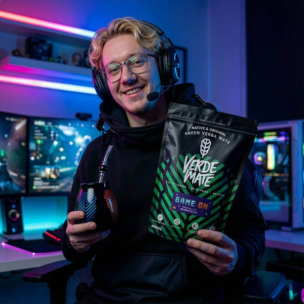 Set de Maté Verde Mate Game On 400g 0,4kg Calebasse + Bombilla