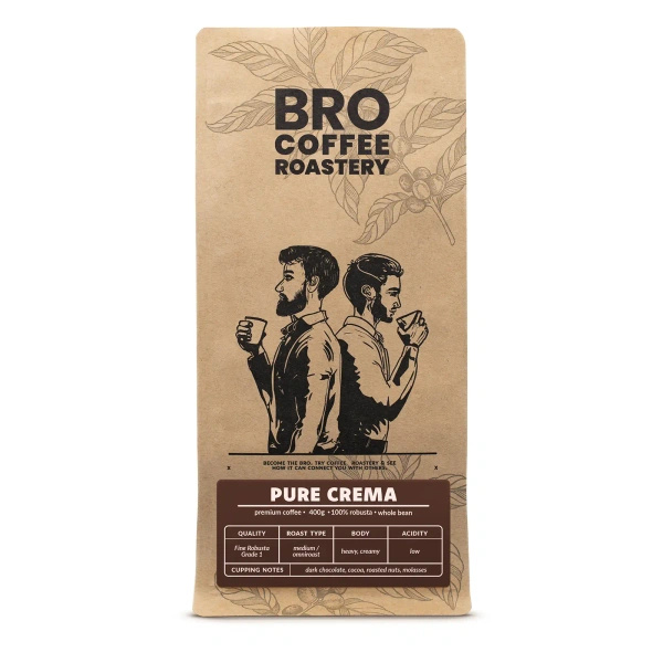 Bro Coffee Roastery – Café en grains Pure Crema 400 g