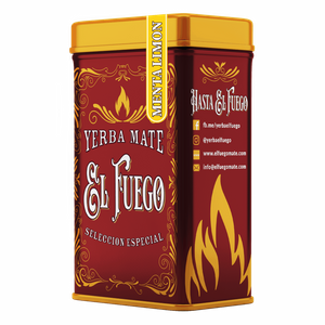 Yerbera – Boîte en métal + El Fuego Menta Limon 0,5 kg