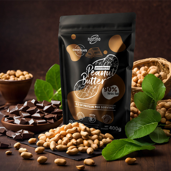 Nustino - Beurre d'Arachide en Poudre - Chocolat 400 g