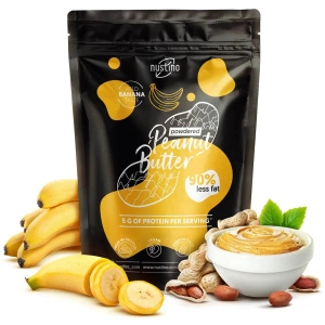 Lot de beurre de cacahuète en poudre Nustino : Classic + Banana 2x400g