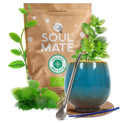 Set de Maté Soul Mate 500g 0,5kg Calebasse + Bombilla