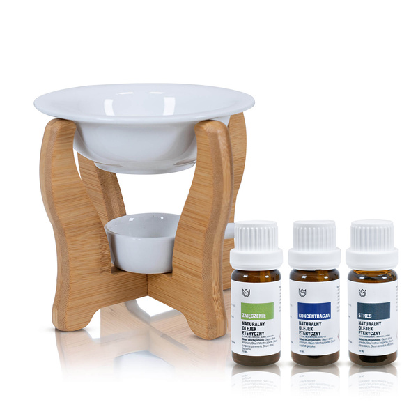 Coffret cadeau ésotérique pour l'aromathérapie : huiles essentielles + sauge blanche + accessoires