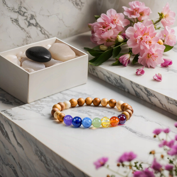 Bracelet "Sept Chakras" – pierres et kadam