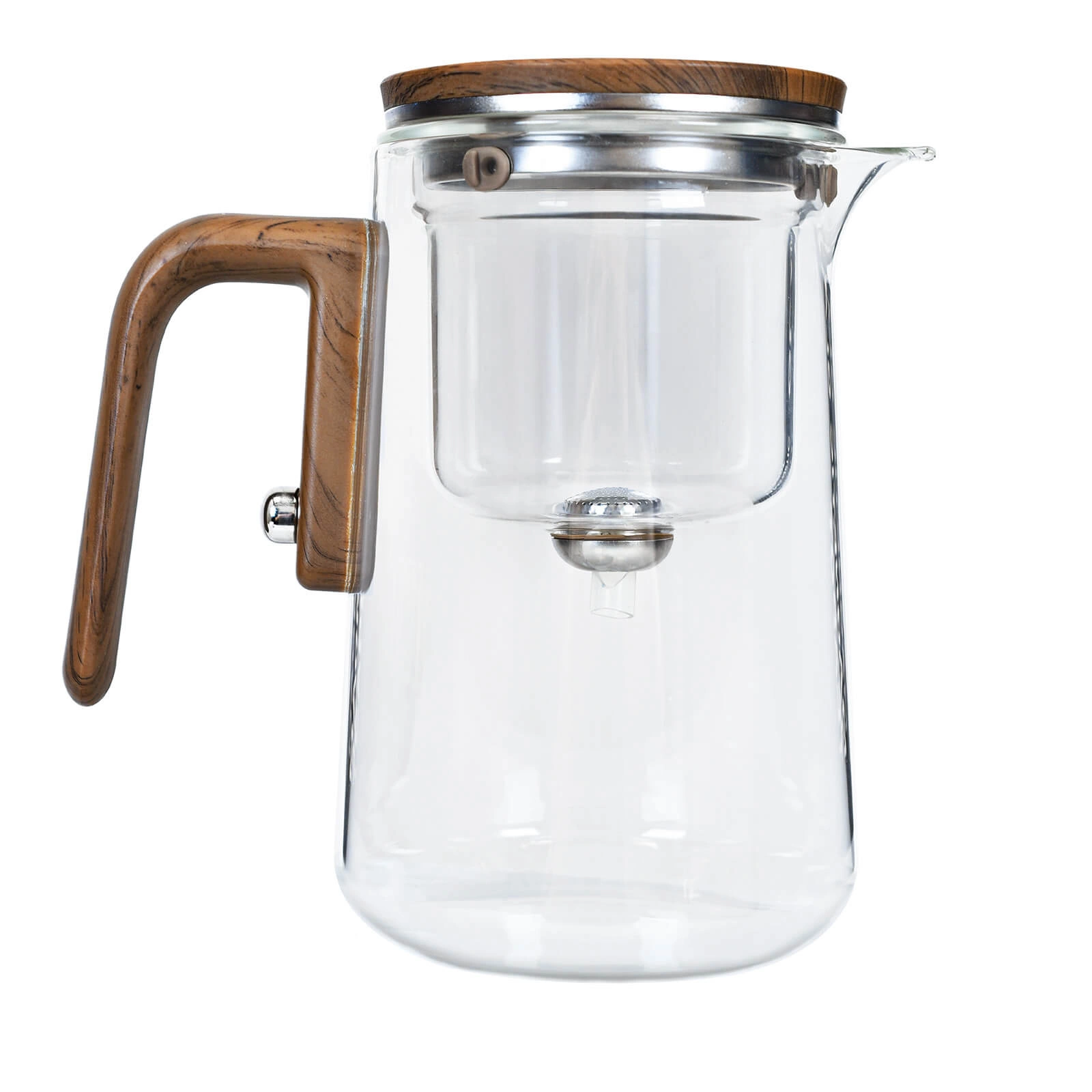 Glass teapot with magnetic infuser