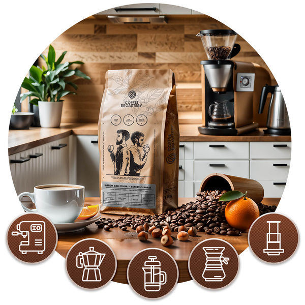 Coffret Coffee Broastery : café Amico dall'Italia Espresso Roast + mug