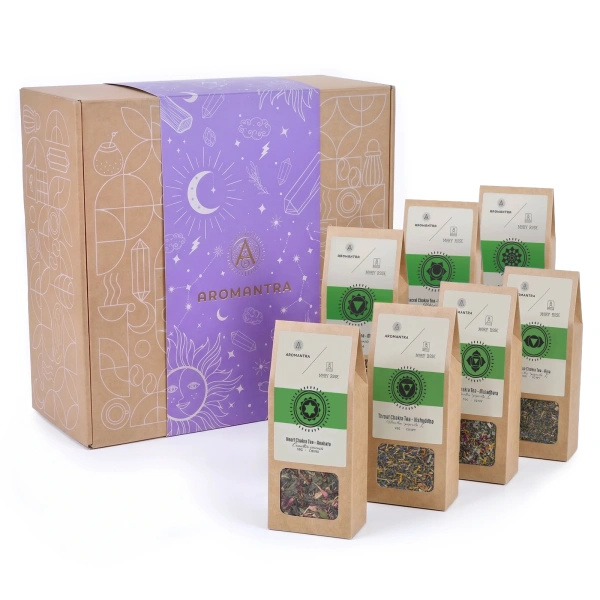 Coffret cadeau ésotérique : thés pour renforcer les 7 chakras - Aromantra x Mary Rose
