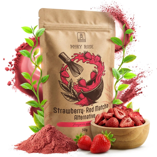 Mary Rose – Red Matcha Alternative – Fraise (poudre) 50 g