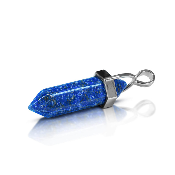Pendentif en lapis lazuli dans un sachet + chaîne