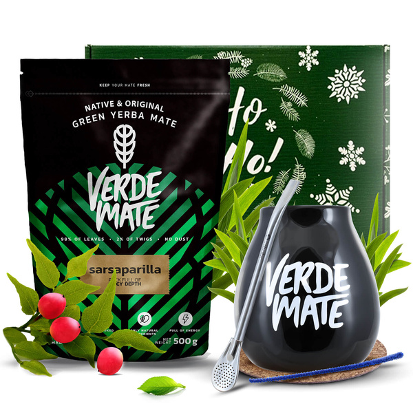Ensemble de cadeaux Yerba Maté Verde Mate Sarsaparilla 0,5kg