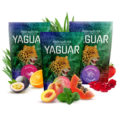 Ensemble de fruits Yerba Mate Yaguar 3x500g 1,5kg
