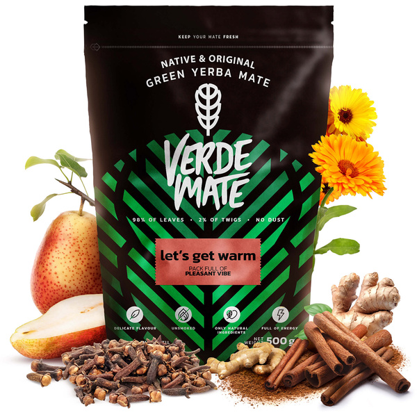 Coffret cadeau de Noël yerba mate Verde Mate Let's Get Warm 500g + calebasse et bombilla
