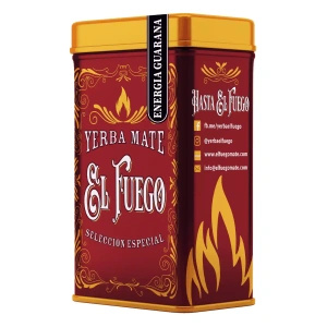 Yerbera – Boîte en métal + El Fuego Energia Guarana 0,5 kg