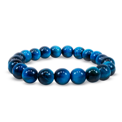 Bracelet avec œil-de-tigre bleu