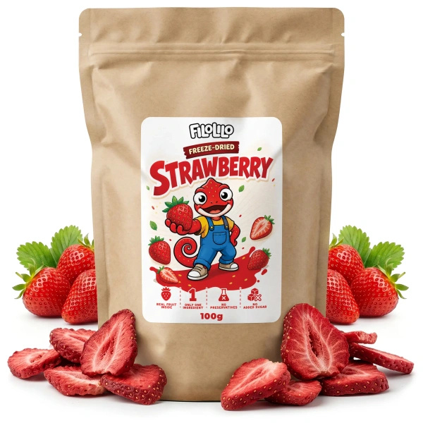 FiloLilo – Fraises lyophilisées en tranches 100 g