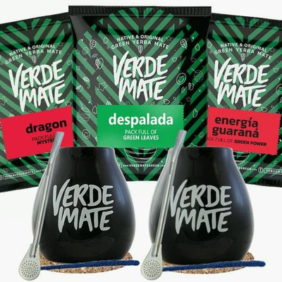 Set de Maté : 2x Calebasse + 2x Bombilla 3x50g